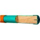 Plastic covered wooden pole 3 m with 2 color sleeves